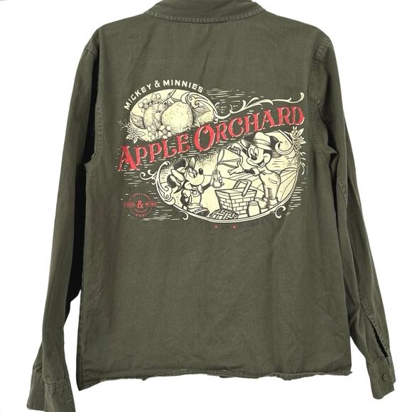 Disney Tops - Disney Women Long Sleeve Epcot Food Wine 2021 Top Green Micky Minnie Size Large